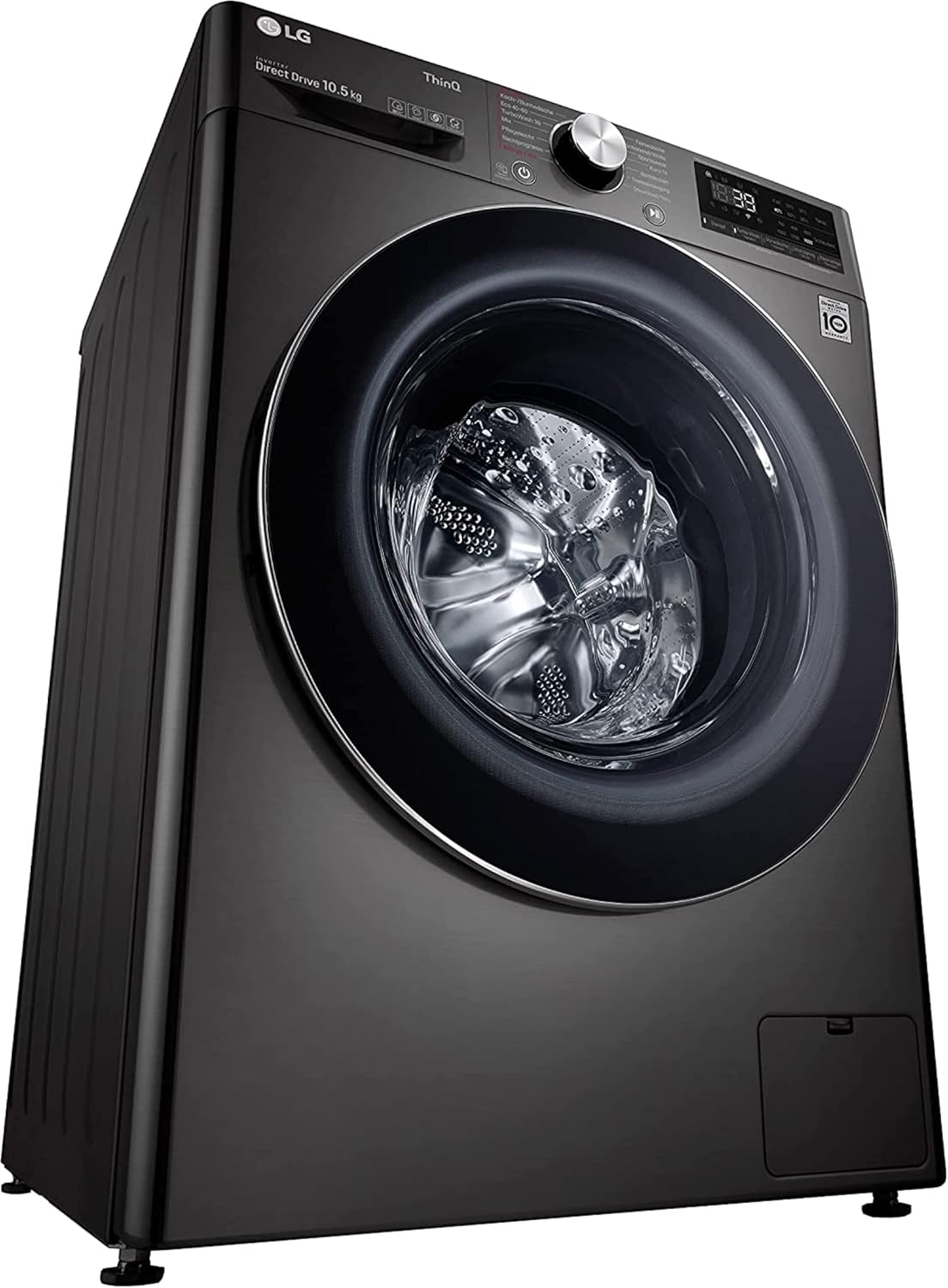 LG F4WV7080, Klasse A, Frontlader-Waschmaschine 8 kg, 1400 U/Min, AI Direct Drive, Wi-Fi, Tiefenreinigung mit Dampf, Groe Kapazitt, TRIPLE A, Außentür aus Sicherheitsglas, 62 x 60 x 85 cm Wei