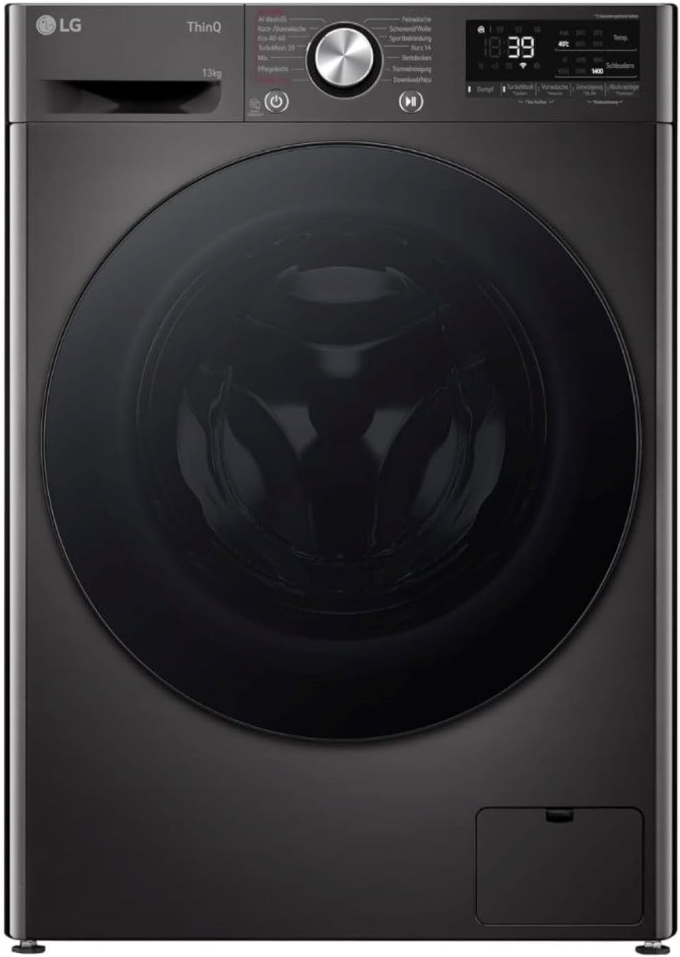LG F4WV7080, Klasse A, Frontlader-Waschmaschine 8 kg, 1400 U/Min, AI Direct Drive, Wi-Fi, Tiefenreinigung mit Dampf, Groe Kapazitt, TRIPLE A, Außentür aus Sicherheitsglas, 62 x 60 x 85 cm Wei