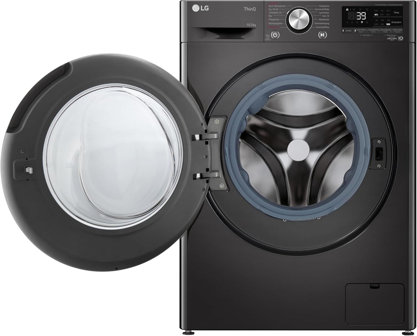 LG F4WV7080, Klasse A, Frontlader-Waschmaschine 8 kg, 1400 U/Min, AI Direct Drive, Wi-Fi, Tiefenreinigung mit Dampf, Groe Kapazitt, TRIPLE A, Außentür aus Sicherheitsglas, 62 x 60 x 85 cm Wei