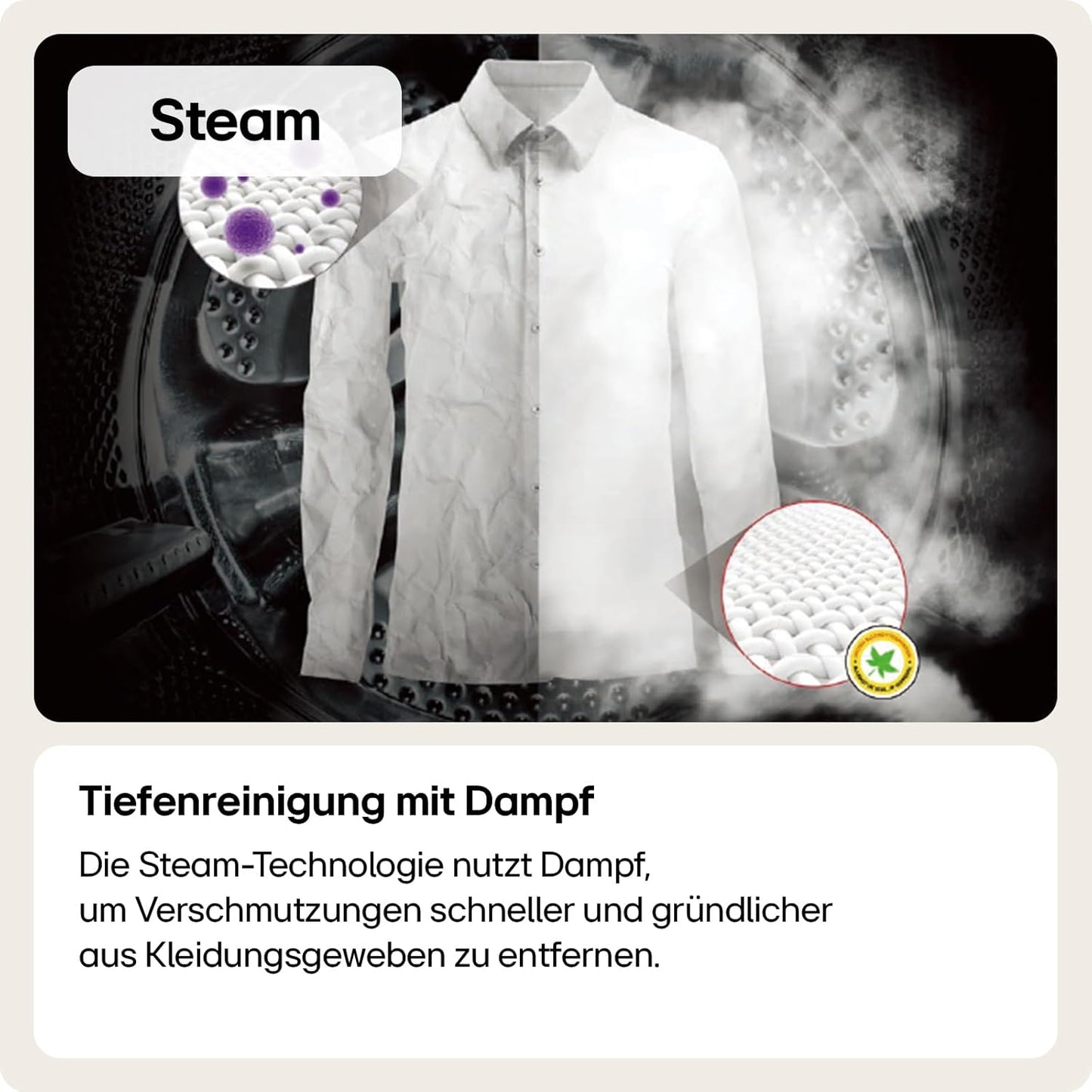 LG F4WV7080, Klasse A, Frontlader-Waschmaschine 8 kg, 1400 U/Min, AI Direct Drive, Wi-Fi, Tiefenreinigung mit Dampf, Groe Kapazitt, TRIPLE A, Außentür aus Sicherheitsglas, 62 x 60 x 85 cm Wei