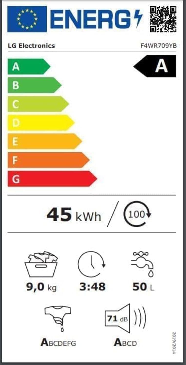 LG F4WV7080, Klasse A, Frontlader-Waschmaschine 8 kg, 1400 U/Min, AI Direct Drive, Wi-Fi, Tiefenreinigung mit Dampf, Groe Kapazitt, TRIPLE A, Außentür aus Sicherheitsglas, 62 x 60 x 85 cm Wei