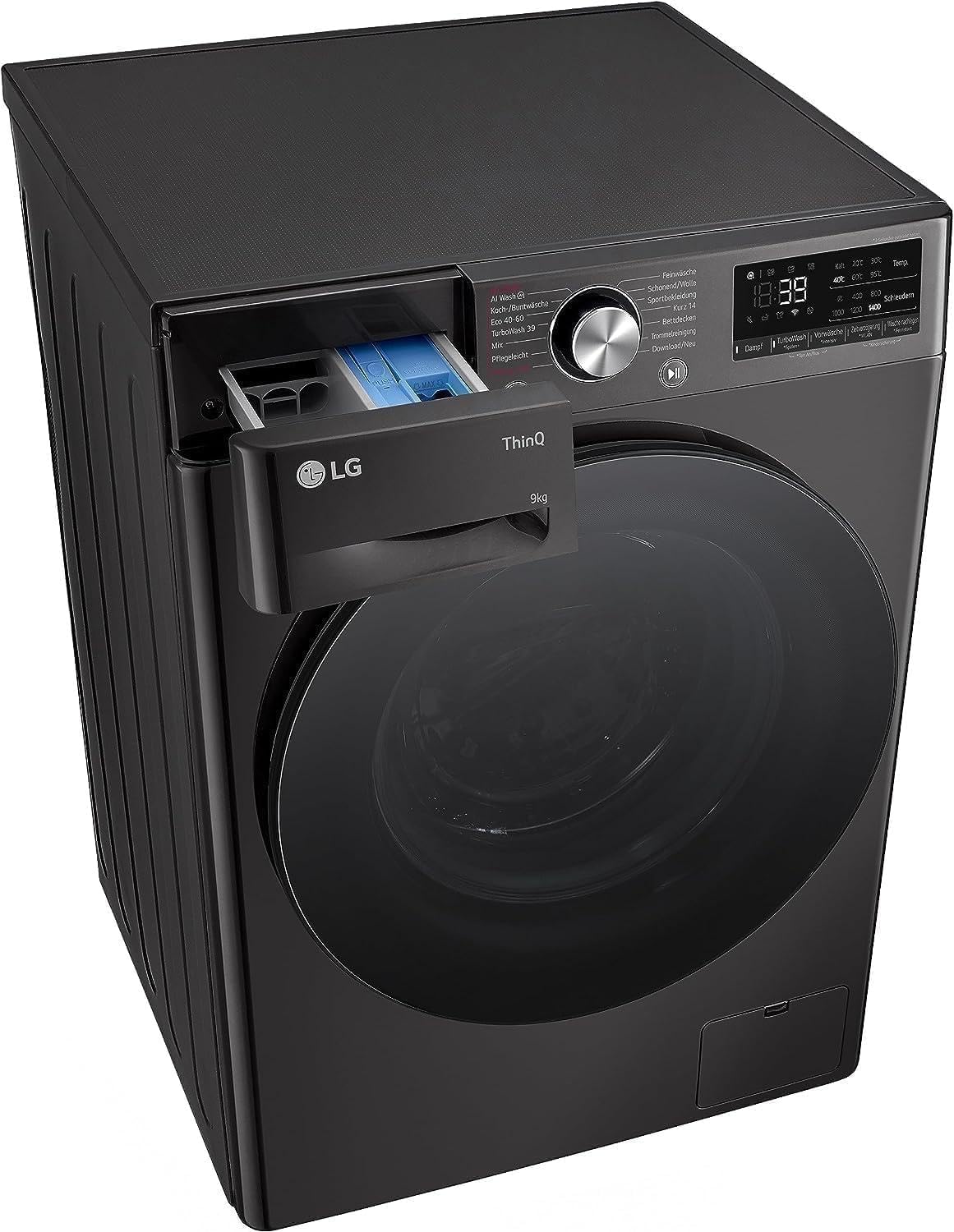 LG F4WV7080, Klasse A, Frontlader-Waschmaschine 8 kg, 1400 U/Min, AI Direct Drive, Wi-Fi, Tiefenreinigung mit Dampf, Groe Kapazitt, TRIPLE A, Außentür aus Sicherheitsglas, 62 x 60 x 85 cm Wei