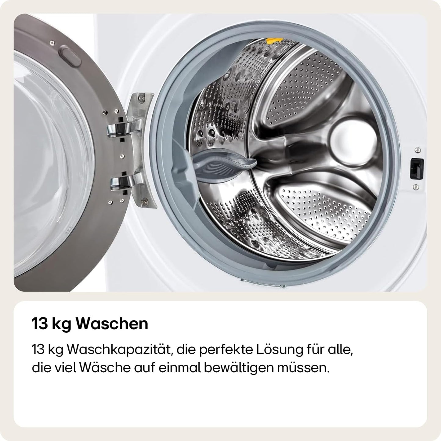 LG F4WV7080, Klasse A, Frontlader-Waschmaschine 8 kg, 1400 U/Min, AI Direct Drive, Wi-Fi, Tiefenreinigung mit Dampf, Groe Kapazitt, TRIPLE A, Außentür aus Sicherheitsglas, 62 x 60 x 85 cm Wei