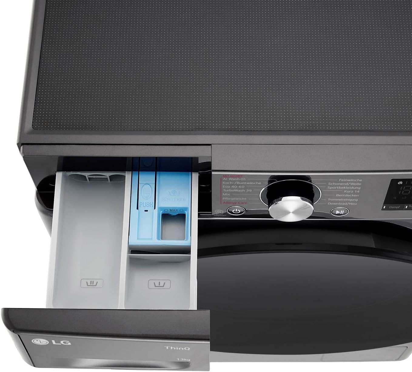 LG F4WV7080, Klasse A, Frontlader-Waschmaschine 8 kg, 1400 U/Min, AI Direct Drive, Wi-Fi, Tiefenreinigung mit Dampf, Groe Kapazitt, TRIPLE A, Außentür aus Sicherheitsglas, 62 x 60 x 85 cm Wei