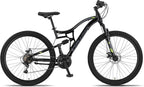 Chillaxx Bike Falcon Premium Mountainbike in 24,26,27.5 und 29 Zoll - Fahrrad für Jungen, Mädchen, Damen und Herren - Scheibenbremse- 21 Gang-Schaltung - Vollfederung