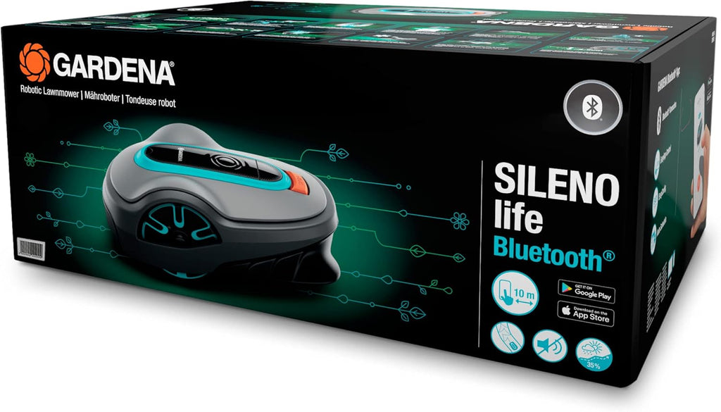Gardena Mähroboter SILENO minimo 250 m²: intelligenter Rasenmäher mit optimaler Konnektivität, mit Gardena Bluetooth App programmierbar, DE-Version (15201-20)