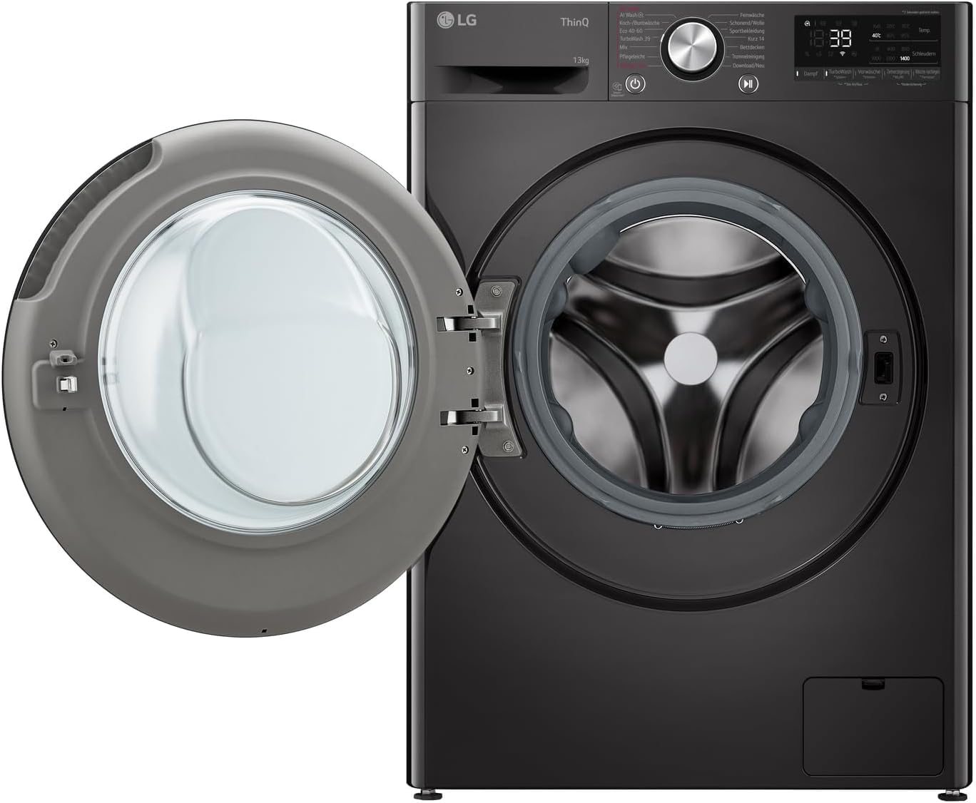 LG F4WV7080, Klasse A, Frontlader-Waschmaschine 8 kg, 1400 U/Min, AI Direct Drive, Wi-Fi, Tiefenreinigung mit Dampf, Groe Kapazitt, TRIPLE A, Außentür aus Sicherheitsglas, 62 x 60 x 85 cm Wei