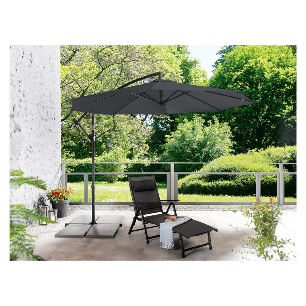 LIVARNO home Ampelschirm, 3 m, mit Handkurbel, anthrazit - B-Ware sehr gut