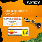 FUXTEC Profi Benzin Motorsense FX-PS162 – Profisense mit 62ccm, Faden und Komfort-Tragegurt – Rasentrimmer mit Antivibrationssystem – 2-Takt Freischneider Fadenspule