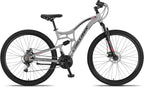 Chillaxx Bike Falcon Premium Mountainbike in 24,26,27.5 und 29 Zoll - Fahrrad für Jungen, Mädchen, Damen und Herren - Scheibenbremse- 21 Gang-Schaltung - Vollfederung