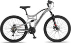 Chillaxx Bike Falcon Premium Mountainbike in 24,26,27.5 und 29 Zoll - Fahrrad für Jungen, Mädchen, Damen und Herren - Scheibenbremse- 21 Gang-Schaltung - Vollfederung