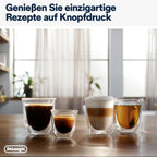 De'Longhi Magnifica Evo ECAM 292.81.B Kaffeevollautomat mit LatteCrema Milchsystem, 7 Direktwahltasten für Cappuccino, Espresso und weitere Kaffeespezialitäten, 2-Tassen-Funktion, Schwarz