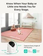 Dr.Care VistaView Smart WLAN Babyphone mit 2 Kameras, 5” 1080P HD, 2K Kamera, App-Steuerung, Bewegungs- & Weinen-Alarm, Nachtsicht, 5000mAh, Zwei-Wege-Audio, 390m Reichweite