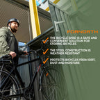 Fornorth Fahrradgarage für zwei Fahrrder 142x198x157cm, Dunkelgrau