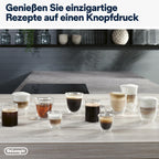 De'Longhi Magnifica Evo ECAM 292.81.B Kaffeevollautomat mit LatteCrema Milchsystem, 7 Direktwahltasten für Cappuccino, Espresso und weitere Kaffeespezialitäten, 2-Tassen-Funktion, Schwarz