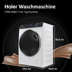 Haier I-PRO SERIE 7 HW70-B14979 I Frontlader Waschmaschine 7kg I Washing Machine mit A-Effizienz, 1.400 U/Min. & leisem Direktantrieb I Inkl. Dampffunktion, Selbstreinigungssystem & Refresh-Programm