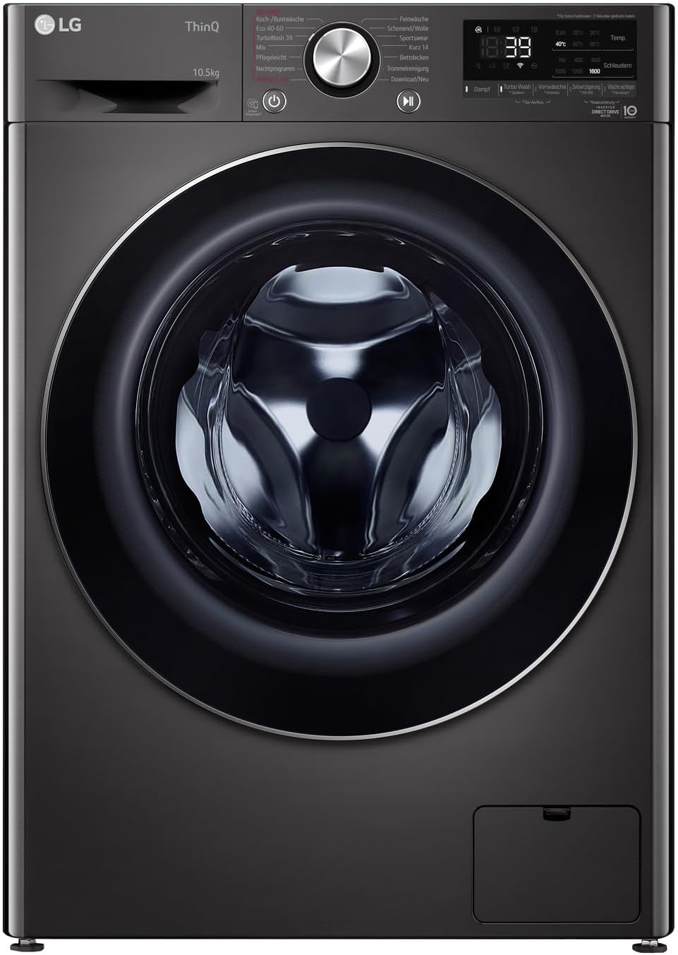 LG F4WV7080, Klasse A, Frontlader-Waschmaschine 8 kg, 1400 U/Min, AI Direct Drive, Wi-Fi, Tiefenreinigung mit Dampf, Groe Kapazitt, TRIPLE A, Außentür aus Sicherheitsglas, 62 x 60 x 85 cm Wei