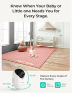 Dr.Care VistaView Smart WLAN Babyphone mit 2 Kameras, 5” 1080P HD, 2K Kamera, App-Steuerung, Bewegungs- & Weinen-Alarm, Nachtsicht, 5000mAh, Zwei-Wege-Audio, 390m Reichweite